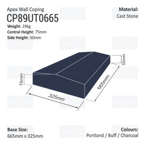 Apex Coping 325mm x 665mm x 50mm (Shallow)