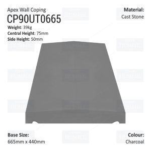 Apex Coping 440mm x 665mm x 50mm (Shallow)