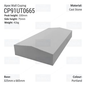 Apex Coping 325mm x 665mm x 75mm (Deep)