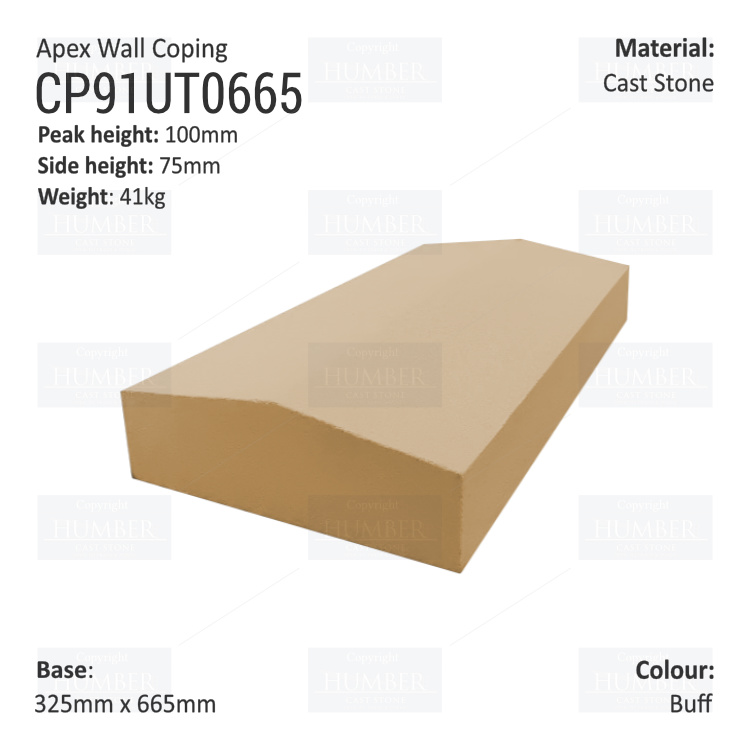 Apex Coping 325mm x 665mm x 75mm (Deep)
