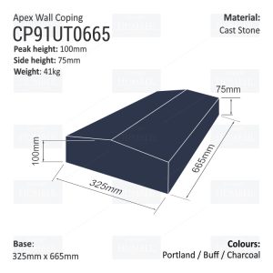 Apex Coping 325mm x 665mm x 75mm (Deep)