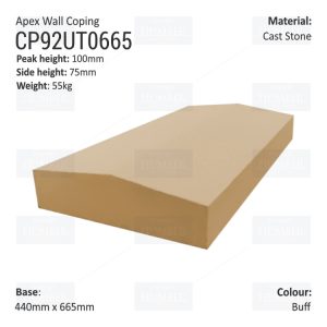 Apex Coping 440mm x 665mm x 75mm (Deep)