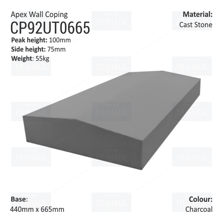 Apex Coping 440mm x 665mm x 75mm (Deep)