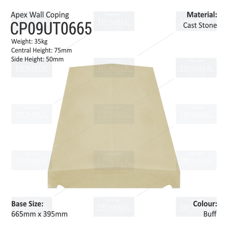 Apex Coping 395mm x 665mm x 50mm (Shallow)