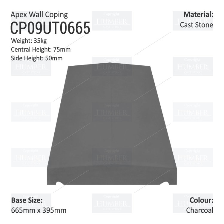Apex Coping 395mm x 665mm x 50mm (Shallow)