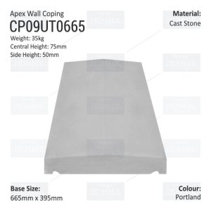 Apex Coping 395mm x 665mm x 50mm (Shallow)