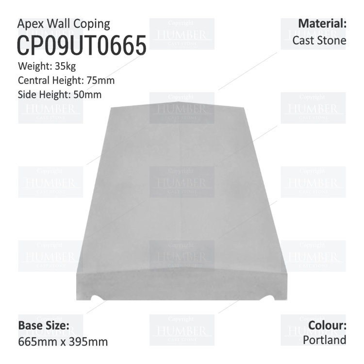 Apex Coping 395mm x 665mm x 50mm (Shallow)