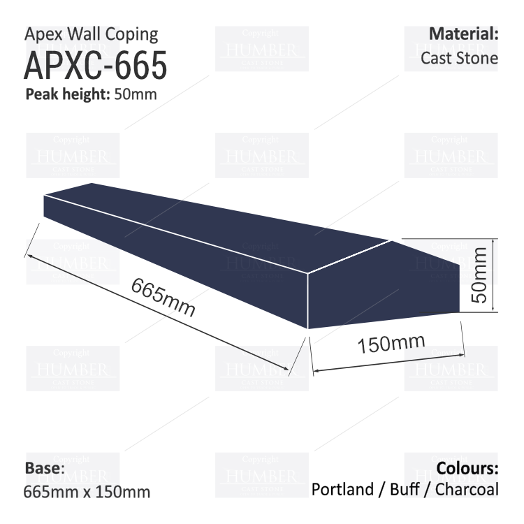 Apex Coping 150mm x 665mm