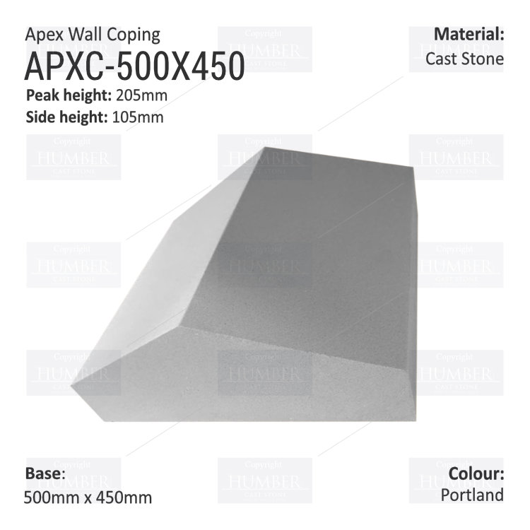 Apex Coping 450mm x 500mm x 105mm