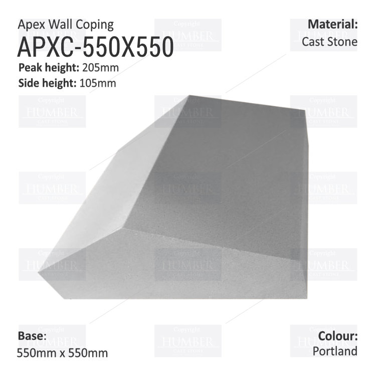 Apex Coping 550mm x 550mm x 105mm
