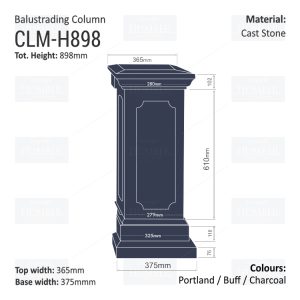 Balustrade - The York Pier Plinth - (CLM-H898)