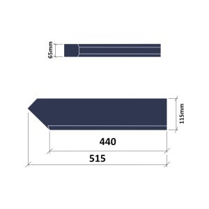 Chamfered String Course (135° Internal Return) SC25