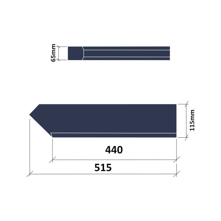Chamfered String Course (135° Internal Return) SC25