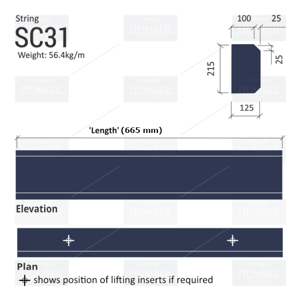 Chamfered String Course SC31