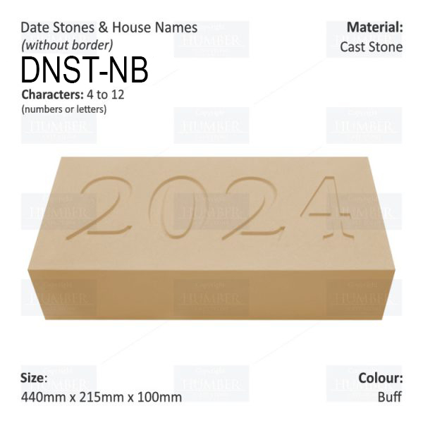 Date Stones and House Names (No Border) 440mm X 215mm