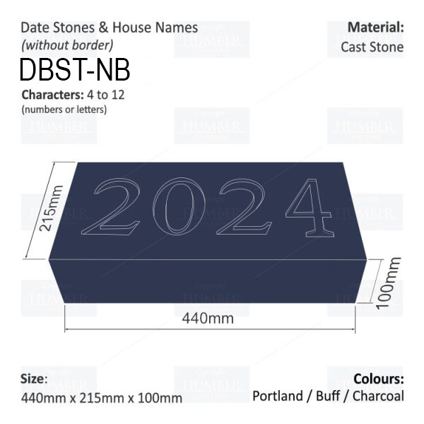 Date Stones and House Names (No Border) 440mm X 215mm