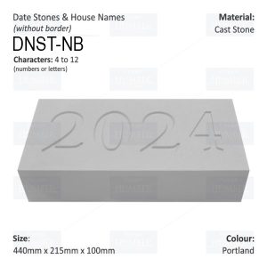 Date Stones and House Names (No Border) 440mm X 215mm