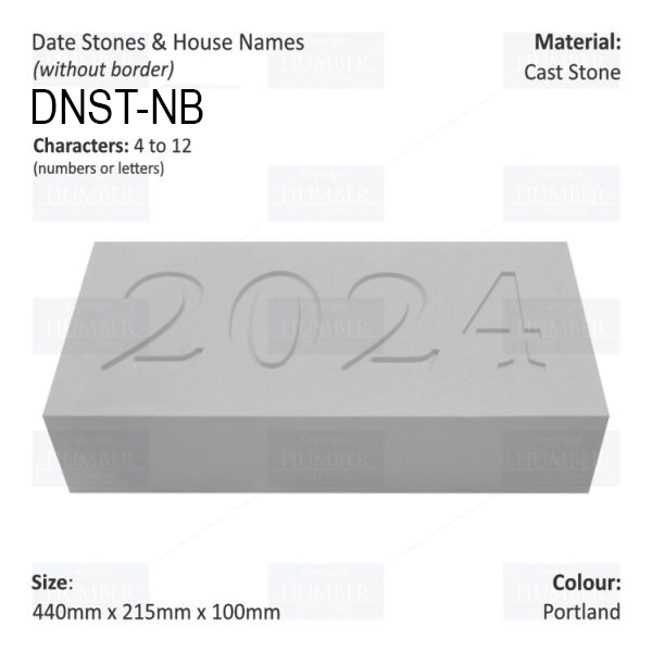 Date Stones and House Names (No Border) 440mm X 215mm