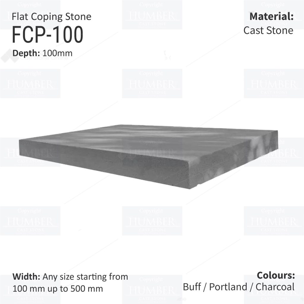 FLAT WALL COPINGS – 665MM LENGTH / 100MM HEIGHT