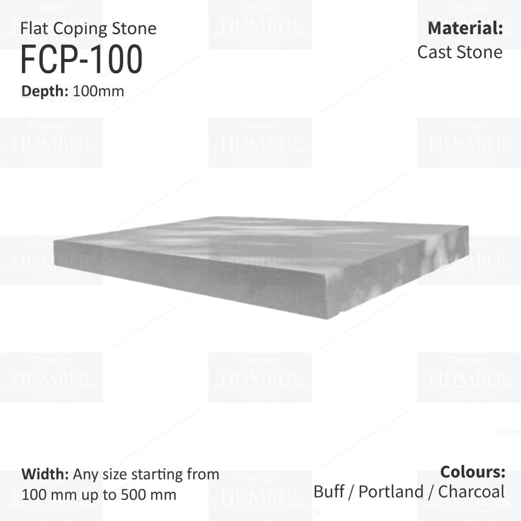 FLAT WALL COPINGS – 665MM LENGTH / 100MM HEIGHT