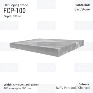 FLAT WALL COPINGS – 665MM LENGTH / 100MM HEIGHT