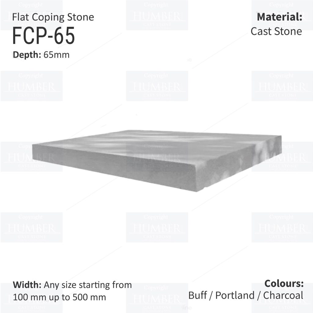 FLAT WALL COPINGS – 665MM LENGTH / 65MM HEIGHT