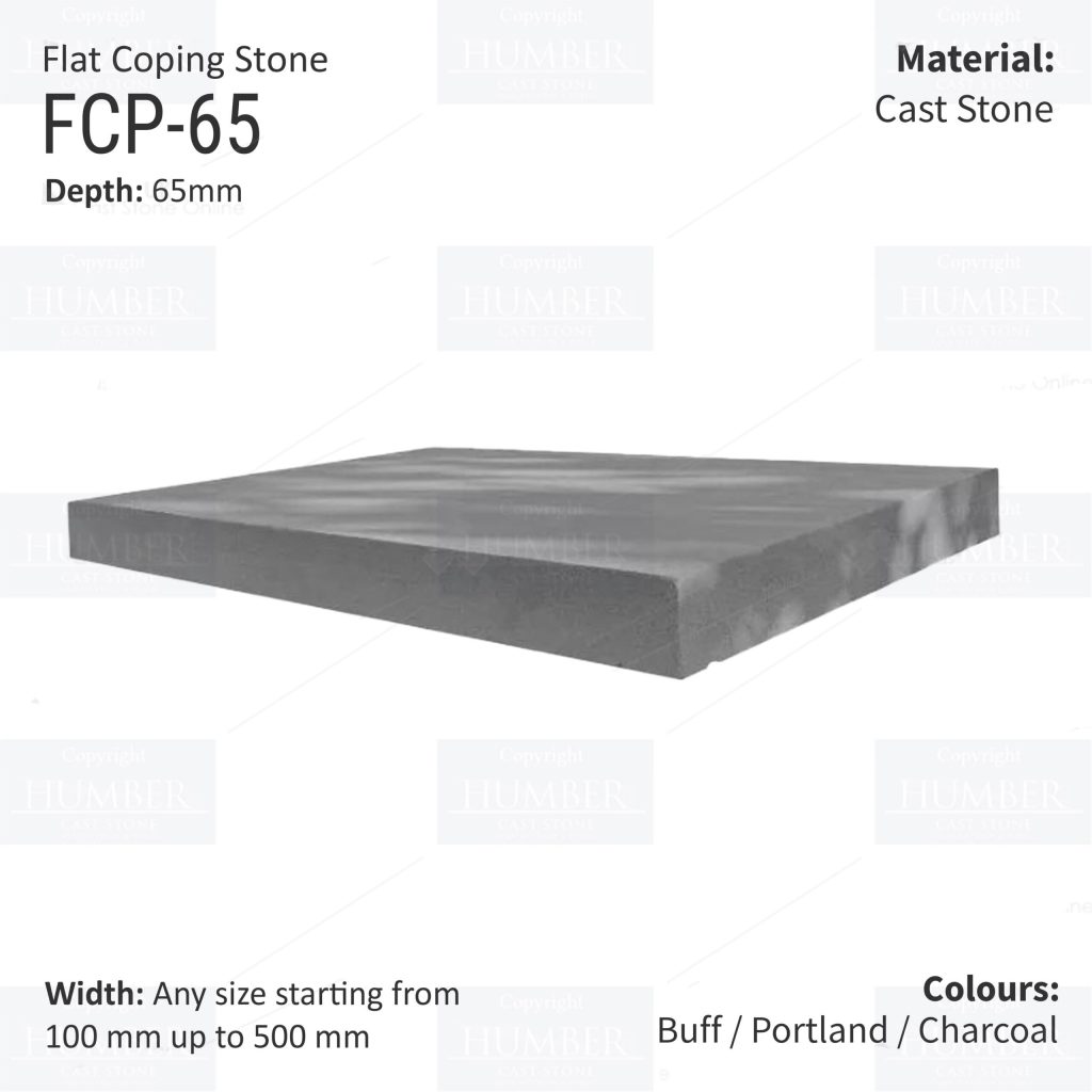 FLAT WALL COPINGS – 665MM LENGTH / 65MM HEIGHT