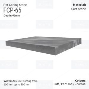 FLAT WALL COPINGS – 665MM LENGTH / 65MM HEIGHT