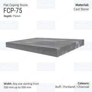 FLAT WALL COPINGS – 665MM LENGTH / 75MM HEIGHT
