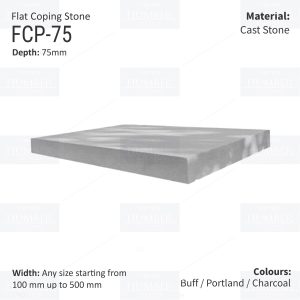 FLAT WALL COPINGS – 665MM LENGTH / 75MM HEIGHT