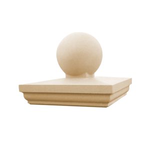 Pier Cap Fluted 490mm X 490mm with 12″ Ball Finial