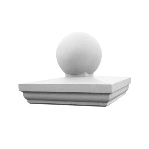 Pier Cap Fluted 490mm X 490mm with 12″ Ball Finial