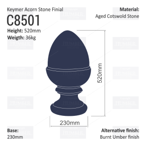 Keymer Acorn Stone Finial