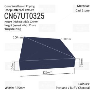 ONCE WEATHERED WALL COPING – EXTERNAL RETURN (DEEP VERSION)