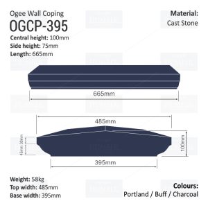 Ogee Wall Coping – (Various Sizes)