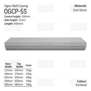 Ogee Wall Coping – (Various Sizes)