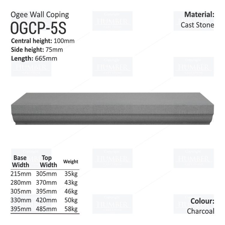 Ogee Wall Coping – (Various Sizes)