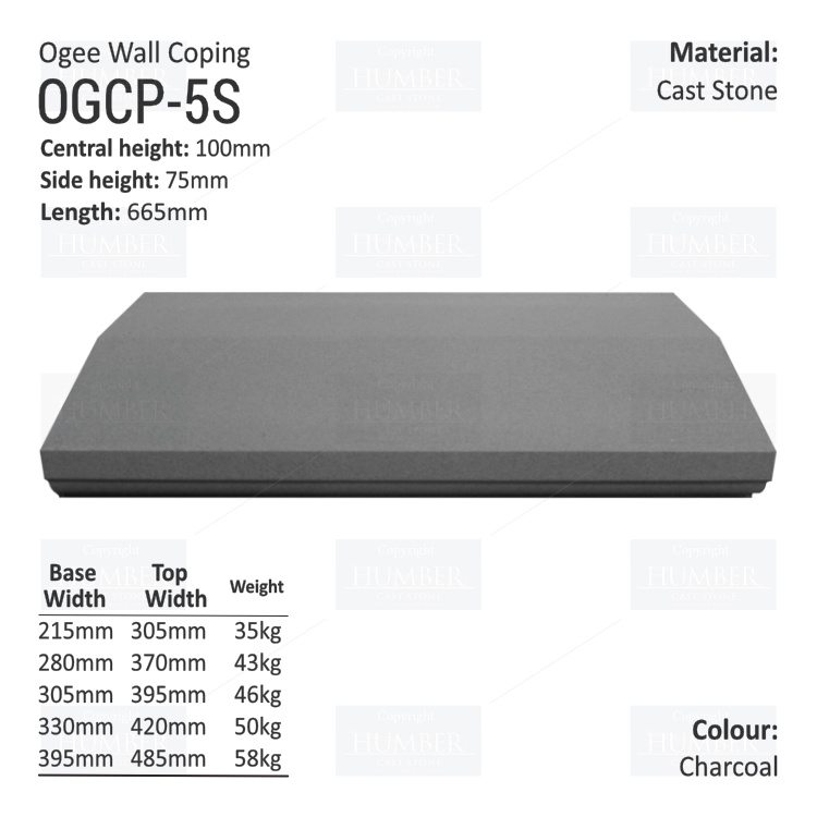 Ogee Wall Coping – (Various Sizes)