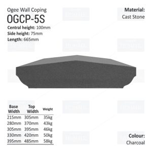 Ogee Wall Coping – (Various Sizes)