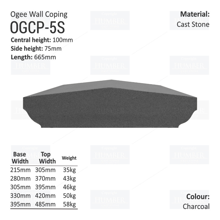 Ogee Wall Coping – (Various Sizes)