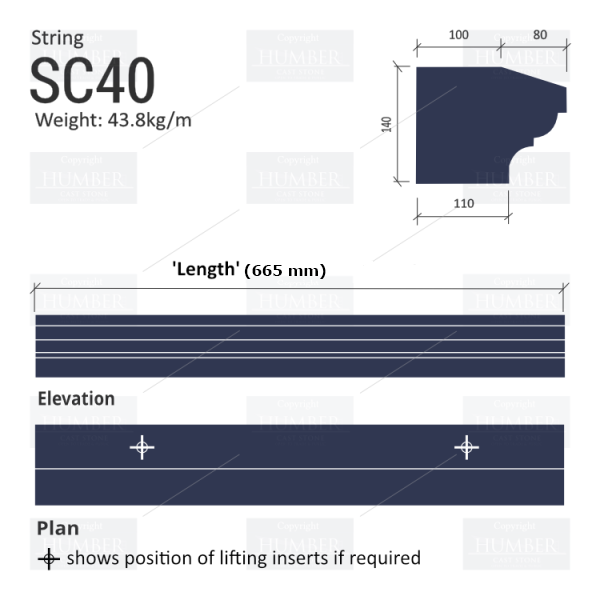 Ogee String Course SC40