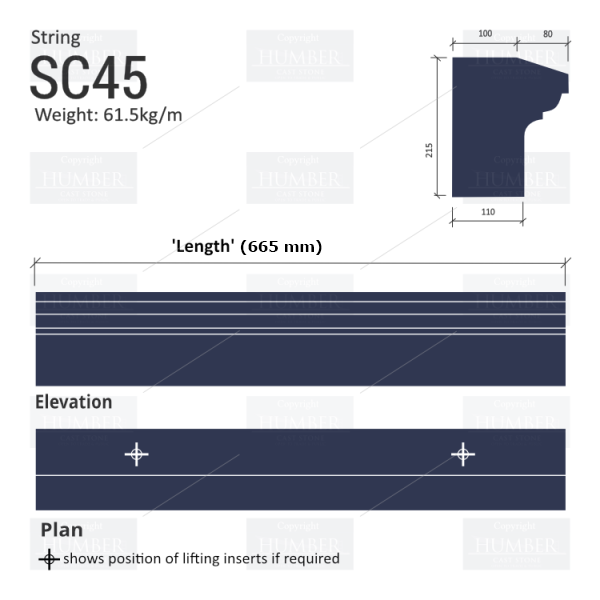 Ogee String Course SC45