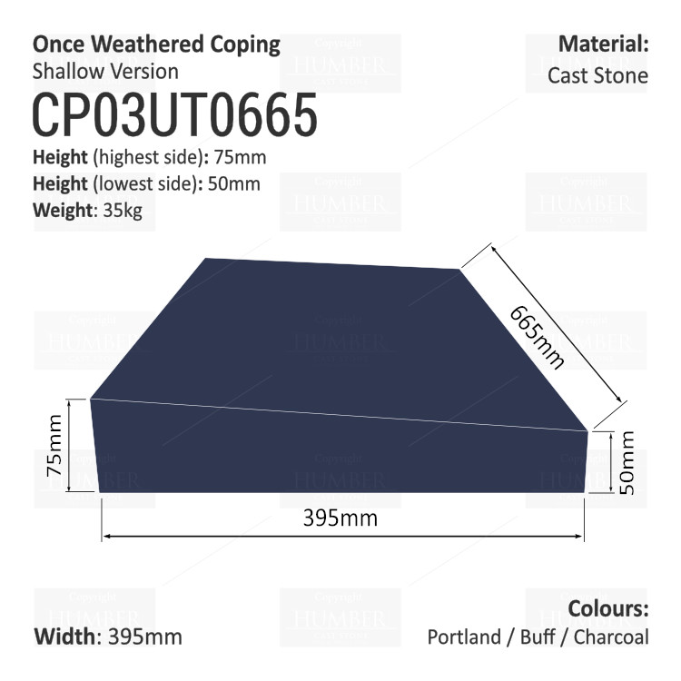 ONCE WEATHERED WALL COPING (SHALLOW VERSION)