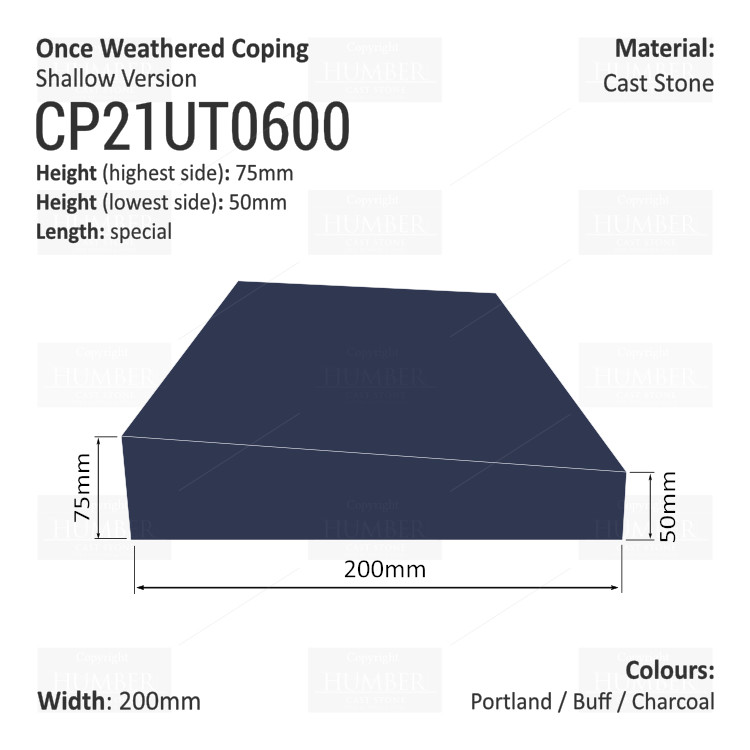 ONCE WEATHERED WALL COPING (SHALLOW VERSION)