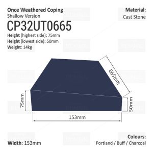 ONCE WEATHERED WALL COPING (SHALLOW VERSION)