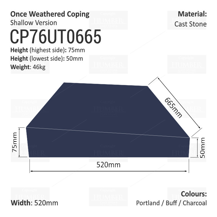 ONCE WEATHERED WALL COPING (SHALLOW VERSION)