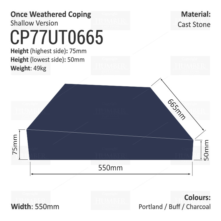 ONCE WEATHERED WALL COPING (SHALLOW VERSION)