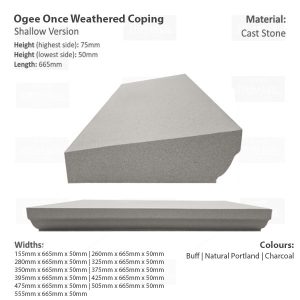 OGEE ONCE WEATHERED WALL COPING (SHALLOW VERSION)