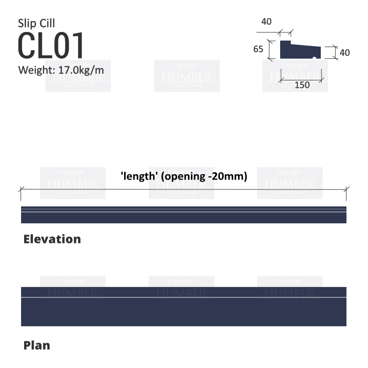 SLIP WINDOWS CILLS CL01