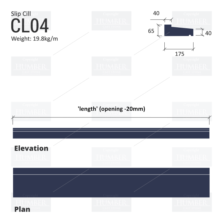 SLIP WINDOWS CILLS CL04